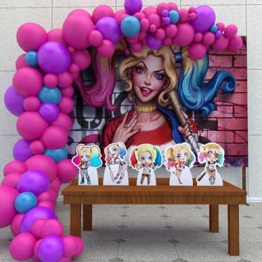 Imagem de Kit Decoração Festa de Aniversário Infantil Arlequina