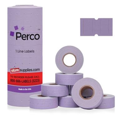 Imagem de Perco 1 linha de etiquetas de lavanda – 8 rolos, 1 manga, 8.000 etiquetas de arma de preço e data em branco para armas Perco 1 linha de preço e data – Feito nos EUA
