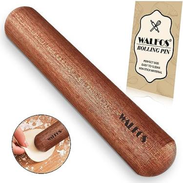 Imagem de Walfos Mini rolo de massa – Pequenos rolos de massa de madeira natural, rolo de massa para pizza, torta, macarrão, pão, pastelaria, sem revestimento (20 cm)