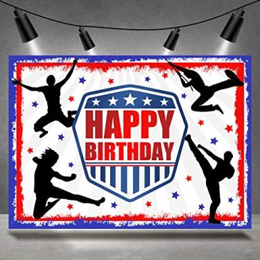 Imagem de Rsuuinu Cenário de aniversário Ninja Japão Katana Samurai Ninja Warrior Fotografia Fundo meninos crianças Feliz Aniversário Festa Banner Suprimentos Decorações para Ninja Photo Studio Booth adereços