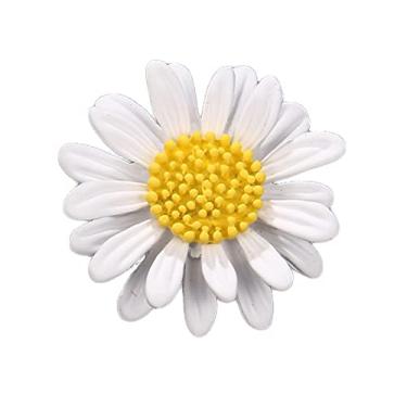 Imagem de Broche de flor de margarida multicolorido, broche de lapela de terno de girassol, rosa amarelo branco sol vestido decote broche esmalte margarida casaco colarinho broche para mulheres meninas homens