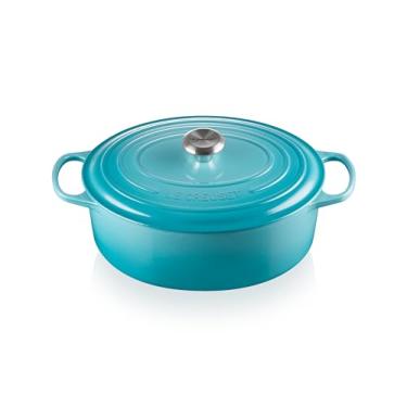 Imagem de Le Creuset Panela Oval 31 cm Ferro Fundido Esmaltado Signature Azul Caribe