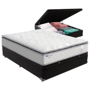 Imagem de Cama Box Baú Casal E Colchão Molas Ensacadas Amsterdã Probel
