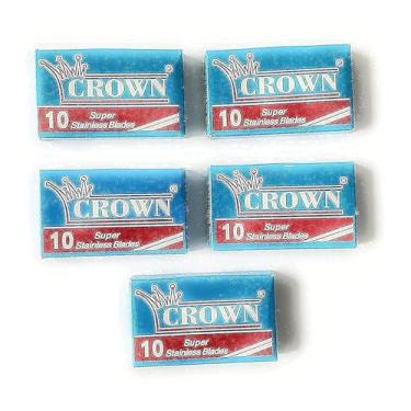 Imagem de 50 Crown Super Stainless Double Edge Safety Razor Blades