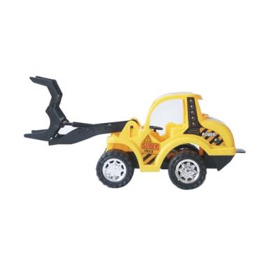 Imagem de Brinquedo Trator de Fricção de Plástico Amarelo 10x23cm (B)