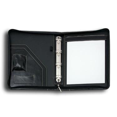 Imagem de Pasta Fichário em Couro Legítimo Preto