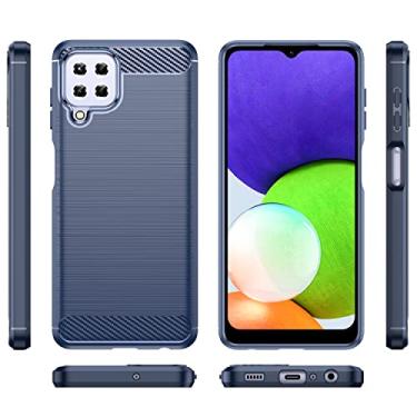 Imagem de Capa para Samsung Galaxy F22, capa protetora com tecnologia de absorção de choque TPU para Samsung Galaxy F22 (azul)