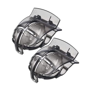 Imagem de NuRich Forro de linha de bola de golfe, acessórios de golfe, fácil de transportar, cabe em saco de golfe ferramenta de alinhamento de marcação de desenho para melhorar o jogo geral de putting, 2 pacotes preto transparente