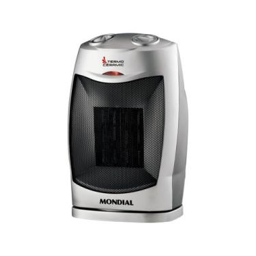 Imagem de Aquecedor Cerâmico Mondial A-05 Portátil, Preto e Prata, 220V