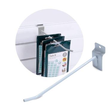 Imagem de Gancho Painel Canaletado 20cm com 50 Unidades Expositor Capinha Celular Ferramentas Loja Comércio