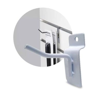 Imagem de Gancho Painel Canaletado 5cm com 30 Unidades Expositor Capinha Celular Ferramentas Loja Comércio