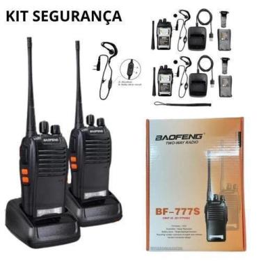 Imagem de Par Radio 777S Vhf/Uhf 16 Canais Comunicador Profissional - Baofeng