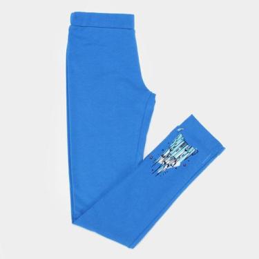 Imagem de Calça Infantil Disney Cinderela Castelo Feminina, Azul, 1A