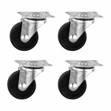 Imagem de 4 Rodízio Giratório Rodinha Para Móveis Vaso 50mm 30kg Roda - Desicon