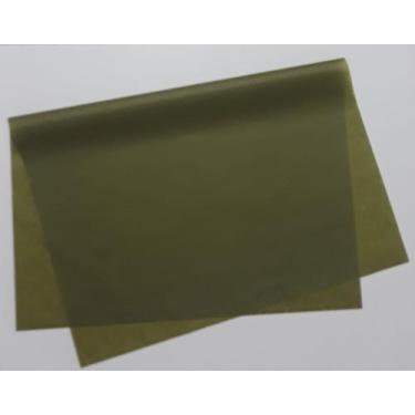 Imagem de Papel de seda 50x70 verde oliva 100% ac45 - pacote com 100 folhas - AR
