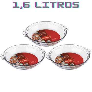 Imagem de Conj 3 Travessa Filetada Vidro 1,6L Forno Freezer Nadir - Nadir Figuei