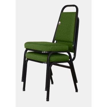 Imagem de 02 Cadeiras Empilhável para Hotelaria Linha Hotel Jersey Verde - Desig