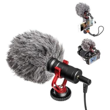 Imagem de Microfone De Lapela Com Condensador Profissional Direcional Plugue 3,5mm Para Celular Studio Estúdio Camera Streaming Portátil Gravar Gravação Fazer Vídeo