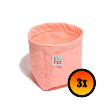 Imagem de 3 Vasos De Plantas De Feltro 7 Litros - King Pot, Rosa