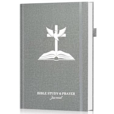 Imagem de SIMSIMY Diário de estudo bíblico e diário de oração, rastreador de leitura da Bíblia, diário de mapeamento de versículos, planejador devocional cristão guiado, caderno de notas de igreja, presentes