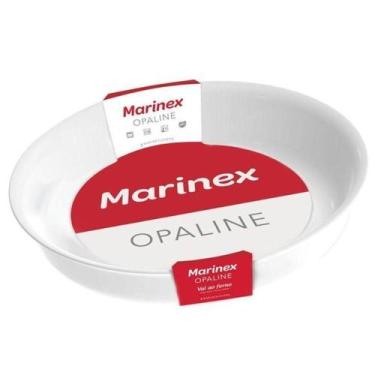 Imagem de Assadeira Marinex Opaline 3 L Redonda Branca Nadir
