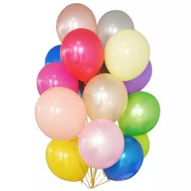 Imagem de 50 Bexigas Balão n7 Decoração Festa mais brilho escolha/cor - joy, Bra