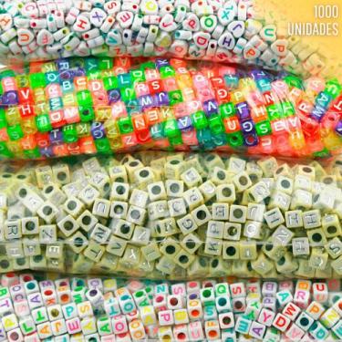Imagem de Miçangas Para Pulseira - Letras - C/1000 Peças M23- Nybc