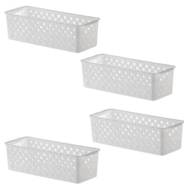Imagem de Kit 4 Cesto Organizador Multiuso Quadratta 27x11x8 Cm - Paramount