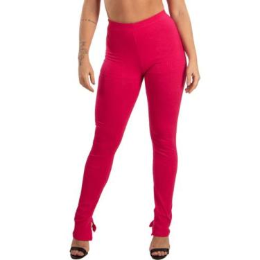 Imagem de Calça Legging Diluxo Cintura Alta Ribana, GG, Rosa