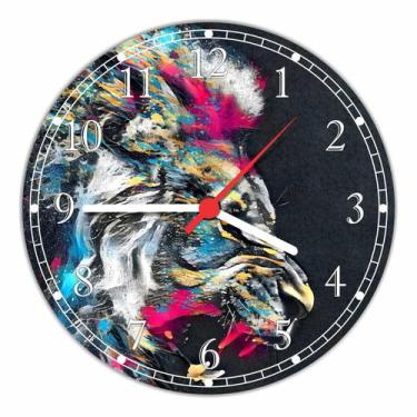 Imagem de Relógio De Parede Abstrato Animais Leão Decorações Interior Quartz - V