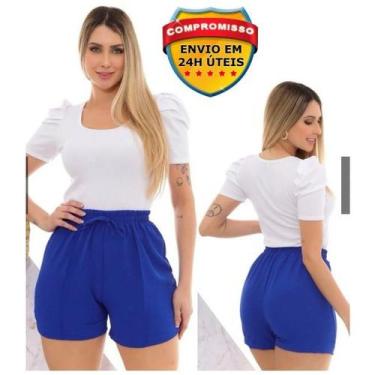 Imagem de short feminino duna basico leve na  verao social - AHSTEX