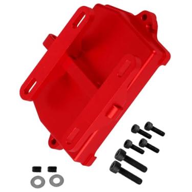 Imagem de hopsupRC RC Aluminum Receiver Box Cover ESC Bracket Mounting Bracket Upgrade Parts for 1/5 X-MAXX 6S, 1/5 X-MAXX 8S, 1/6 4WD 4X4 XRT 8S Monster Truck RC Car.Red.