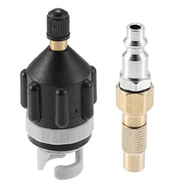 Imagem de X AUTOHAUX 1 conjunto de adaptador de válvula de placa de remo com bico inflável tipo América para compressor, prancha de pá, bote, prancha de stand up paddle, barco inflável