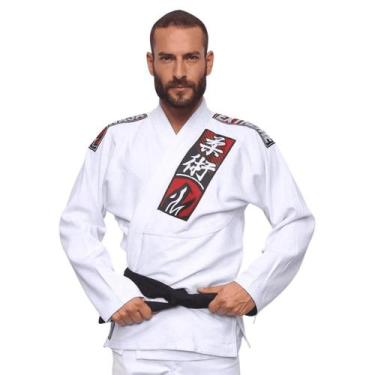 Imagem de Kimono Jiu Jitsu Trançado Reforçado Naja Tradição Qualidade, Branco, A