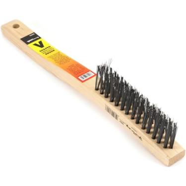 Imagem de Forney Escova de arame de aço carbono 70522 V-Groove, com cabo de madeira, 34 cm por 0,014 cm