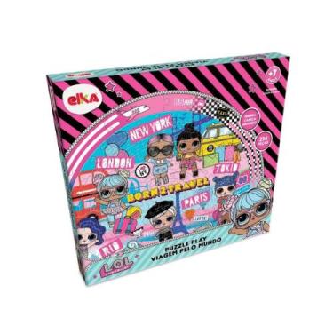 Imagem de Brinquedo Puzzle Play Viagem pelo Mundo 214 Peças LOL Surprise Elka Qu