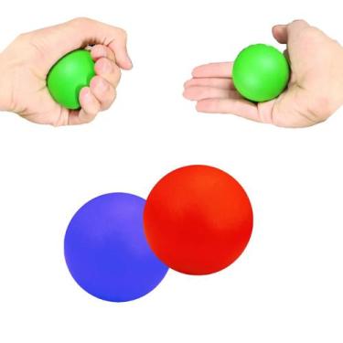 Imagem de 2 Bolas Bolinha Anti Stress Lisa Fisioterapia Massageadora - Apolo Bri