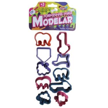 Imagem de kit com 10 Forminhas de Modelar Massinhas / Doces ou Biscoitos... - Mi