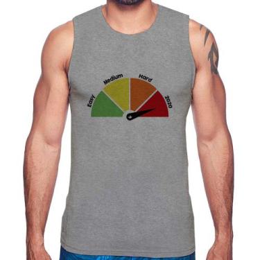 Imagem de Regata Easy, Medium, Hard, 2020 - Foca na Moda, Cinza, GG