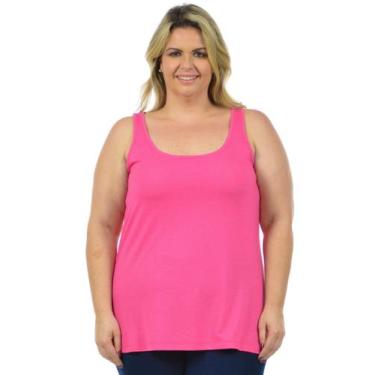 Imagem de Regata longa londres plus size fenomenal(sem elasticidade), Pink, 46