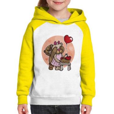 Imagem de Moletom Infantil Ursinhos Fofos - Foca na Moda, Branco, Amarelo, 10