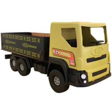Imagem de Caminhão Brinquedo Infantil Caminhãozinho Carroceria Amarelo - P.A Bri