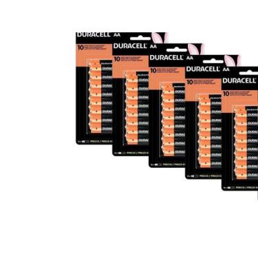 Imagem de Kit 80 Pilha AA Alcalina Duracell 5 Cartelas C/16 Unidades