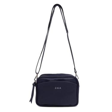 Imagem de Bolsa feminina de couro azul marinho Eduarda - Lançamento