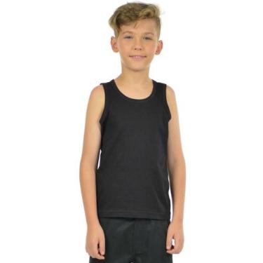 Imagem de Regata Tradicional Infantil Masculina Fenomenal, Preto, 16