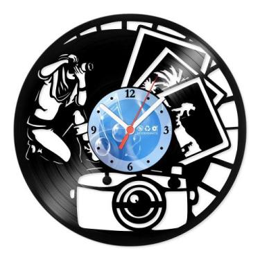 Imagem de Relógio De Parede Disco Vinil Profissões - Fotógrafo - VPR-001 - Moder