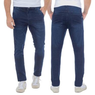 Imagem de Calça Jeans Masculino Slim Bolso Faca Elastano Estilo e Conforto - Mac