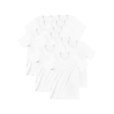 Imagem de Kit 10 Camiseta Para Sublimação Camisa Malha Blusa Atacado Branca - De