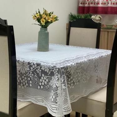 Imagem de Toalha de Mesa Renda 4 Cadeiras 1,60x1,60 - Homelartex, Branco