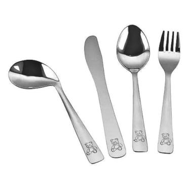 Imagem de Jogo De Talher Infantil Inox Mimo Style 4 Peças